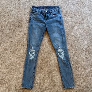 Abercrombie Mid Rise Super Skinny Distressed Women Jeans